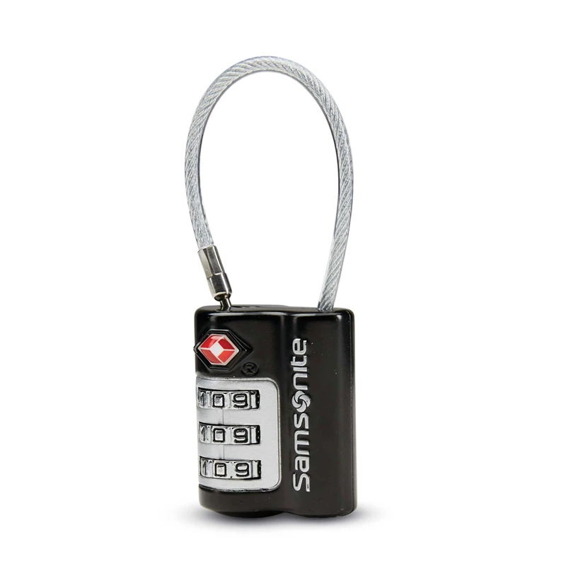 Samsonite 3 Dial Combination Cable Lock Koffer Schwarz | CH-DSV554576