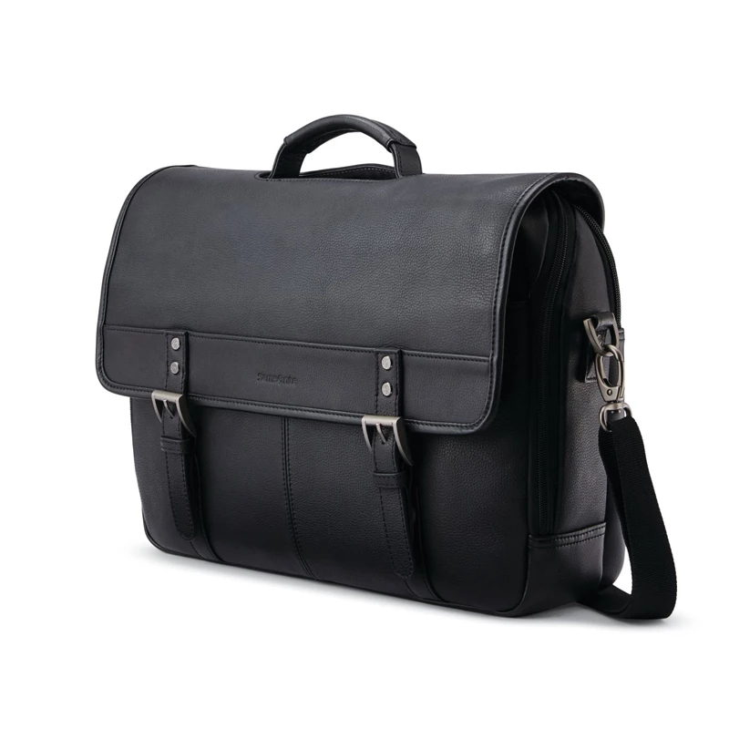 Samsonite Klassische Leder Flapover Businesstaschen Schwarz | CH-DSV554657