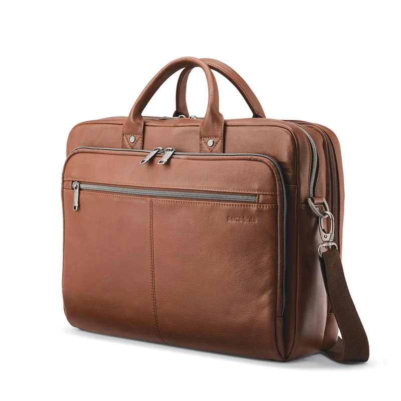 Samsonite Klassische Leder Toploader Businesstaschen Cognac | CH-DSV554665