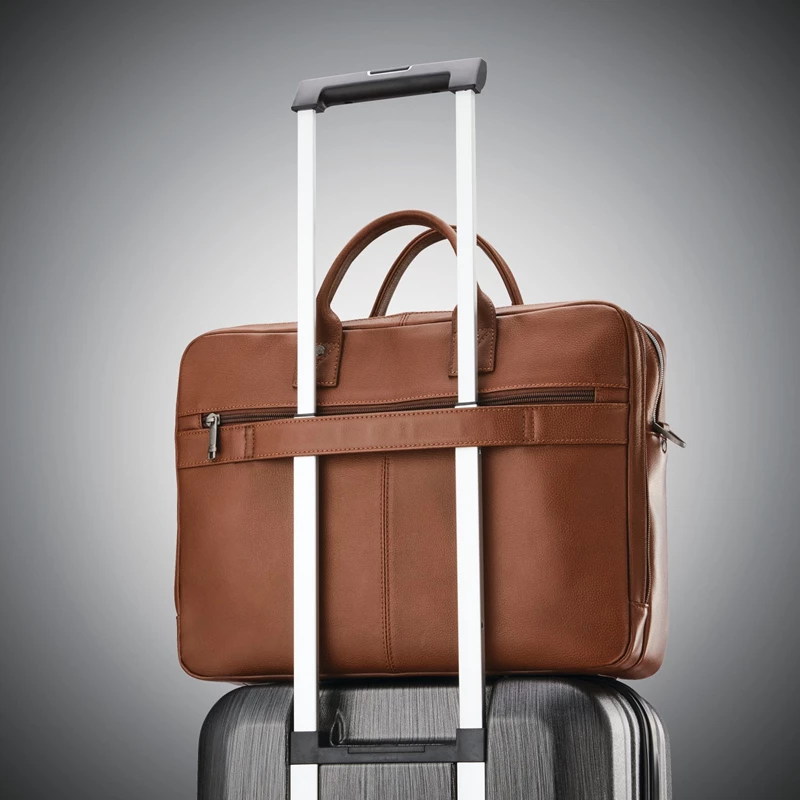 Samsonite Klassische Leder Toploader Businesstaschen Cognac | CH-DSV554665