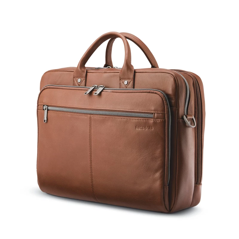 Samsonite Klassische Leder Toploader Businesstaschen Cognac | CH-DSV554665