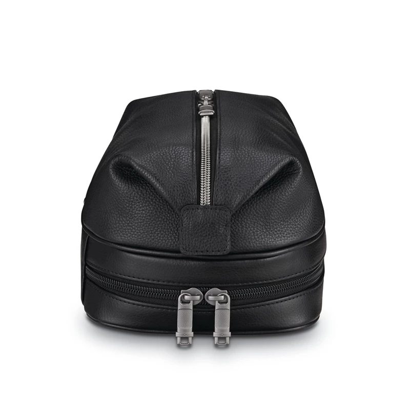 Samsonite Klassische Leder Zip Bottom Travel Kit Toilettenartikel & Kosmetiksets Schwarz | CH-DSV554625