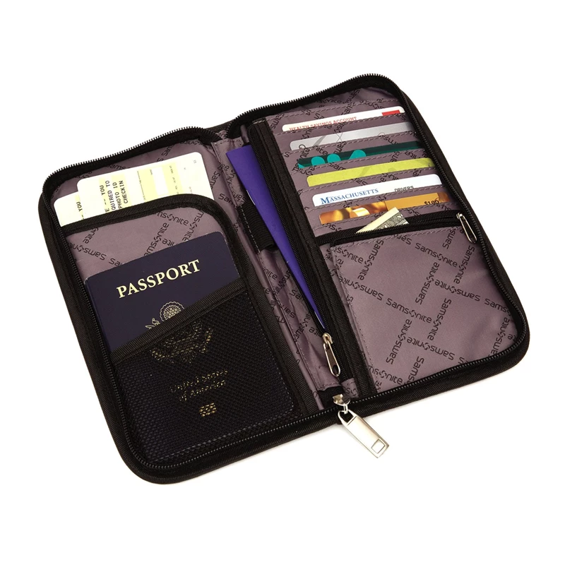 Samsonite RFID Zip Close Travel Wallet Geldbörsen & Reisepasshüllen Schwarz | CH-DSV554641