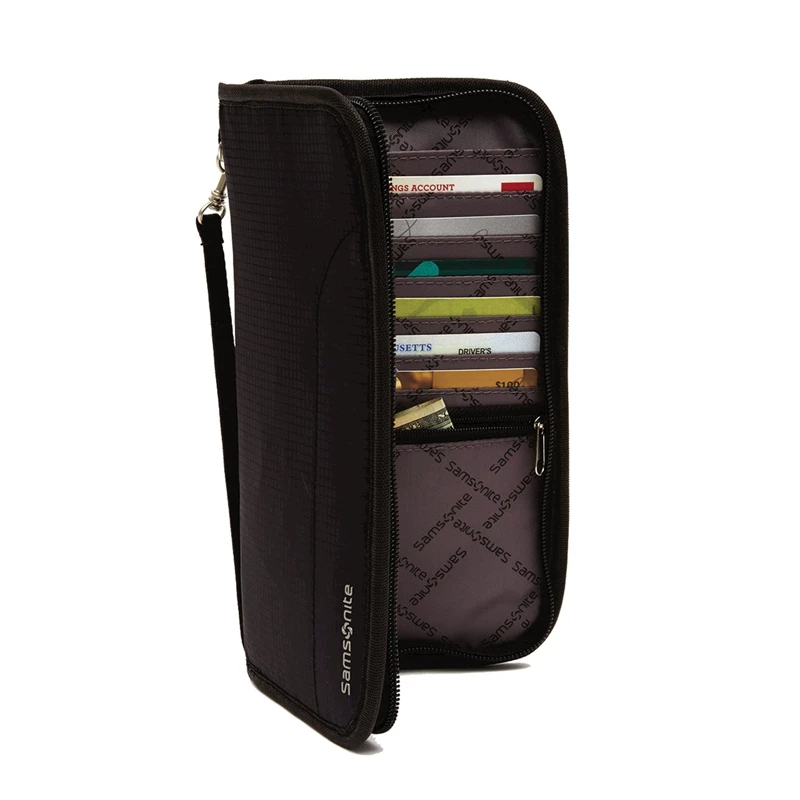 Samsonite RFID Zip Close Travel Wallet Geldbörsen & Reisepasshüllen Schwarz | CH-DSV554641