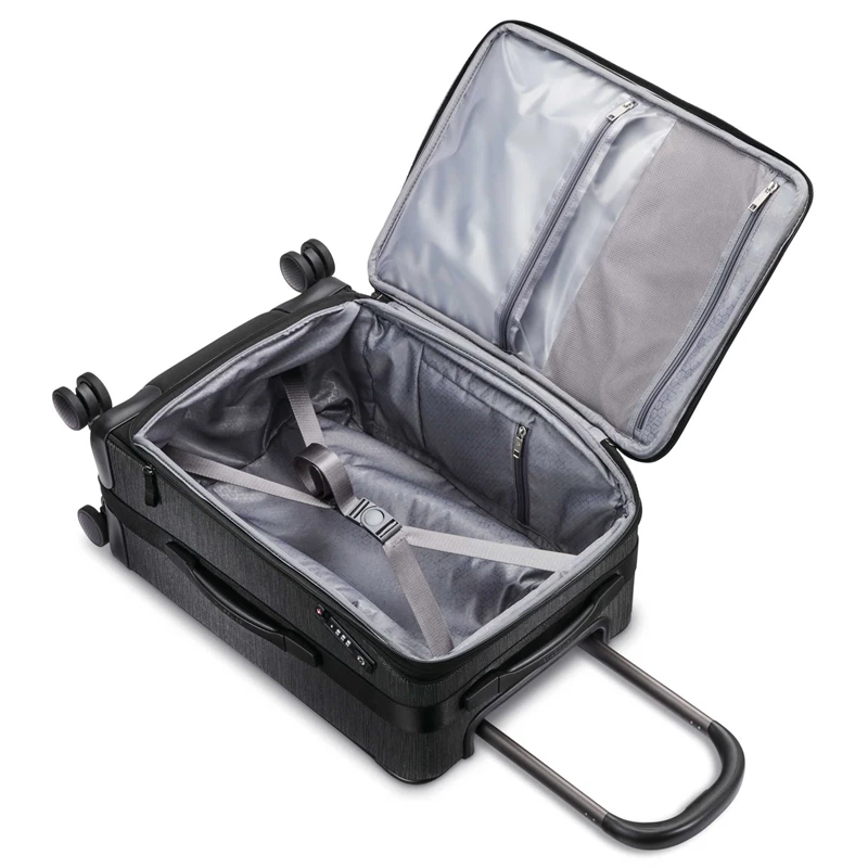 Samsonite SXK Carry-On Expandable Spinner Handgepäck Koffer Black/Silver | CH-DSV554738