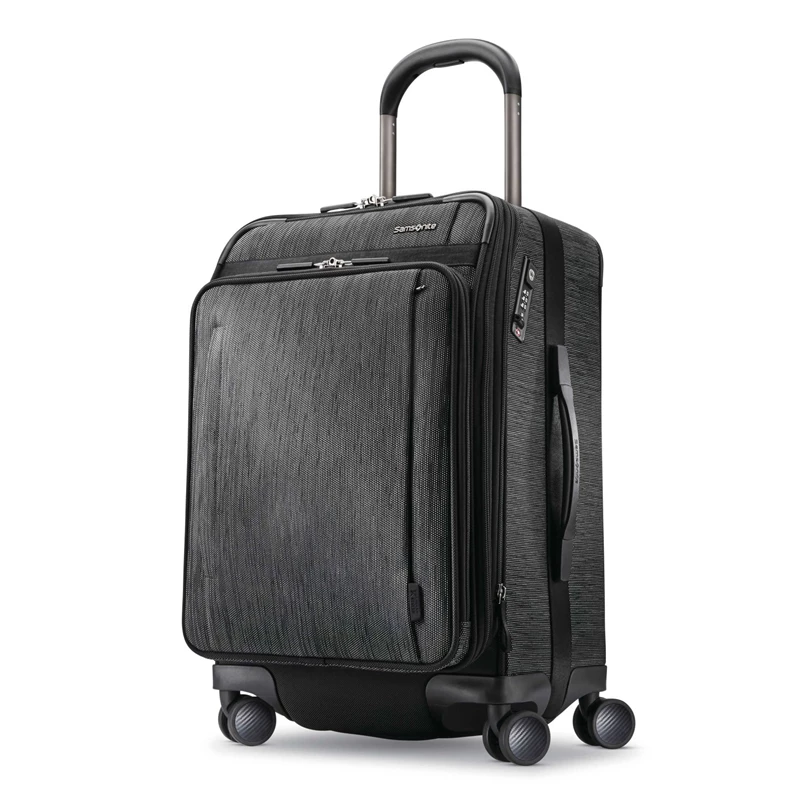 Samsonite SXK Carry-On Expandable Spinner Handgepäck Koffer Black/Silver | CH-DSV554738