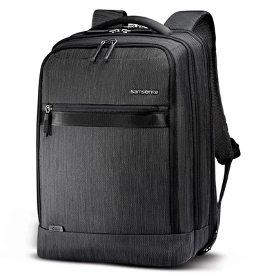 Samsonite SXK Prime Expandable Backpack Laptop Rucksack Black/Silver | CH-DSV554684