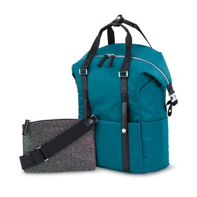 Samsonite Samsonite & Sarah Jessica Parker: The Carried Away Convertible Laptop Rucksack Teal/Black Glitter Glow | CH-DSV554678