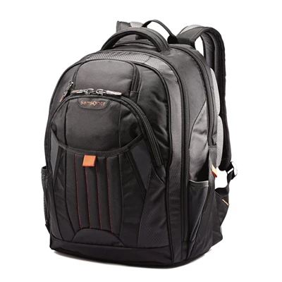 Samsonite Tectonic 2 Large Backpack Laptop Rucksack Black/Orange | CH-DSV554681